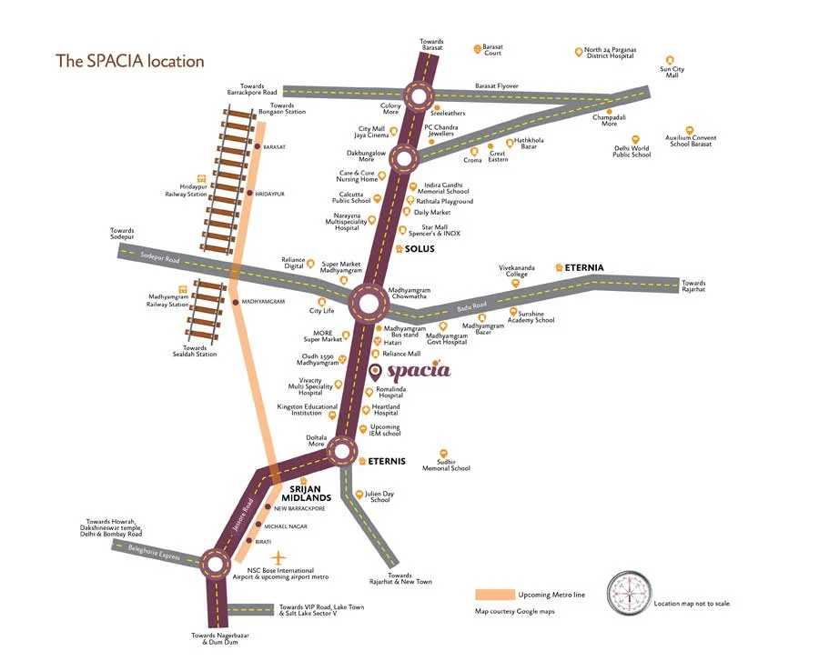 Srijan Spacia Location Map