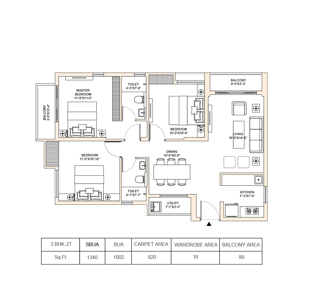 3 BHK Premium 2T